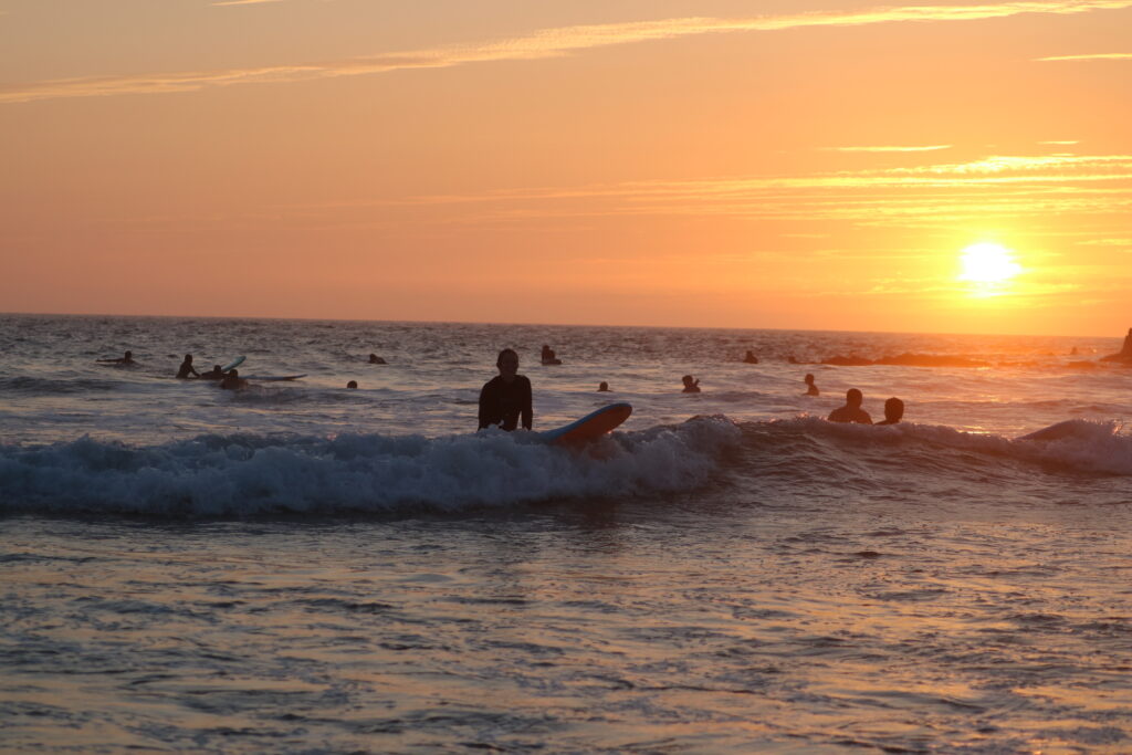 Sunset surf in Tamraght Morocco